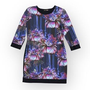 005 ROBERTO CAVALLI Woman's Manlea Floral Print Mini Dress - Sz 48 [12 US]